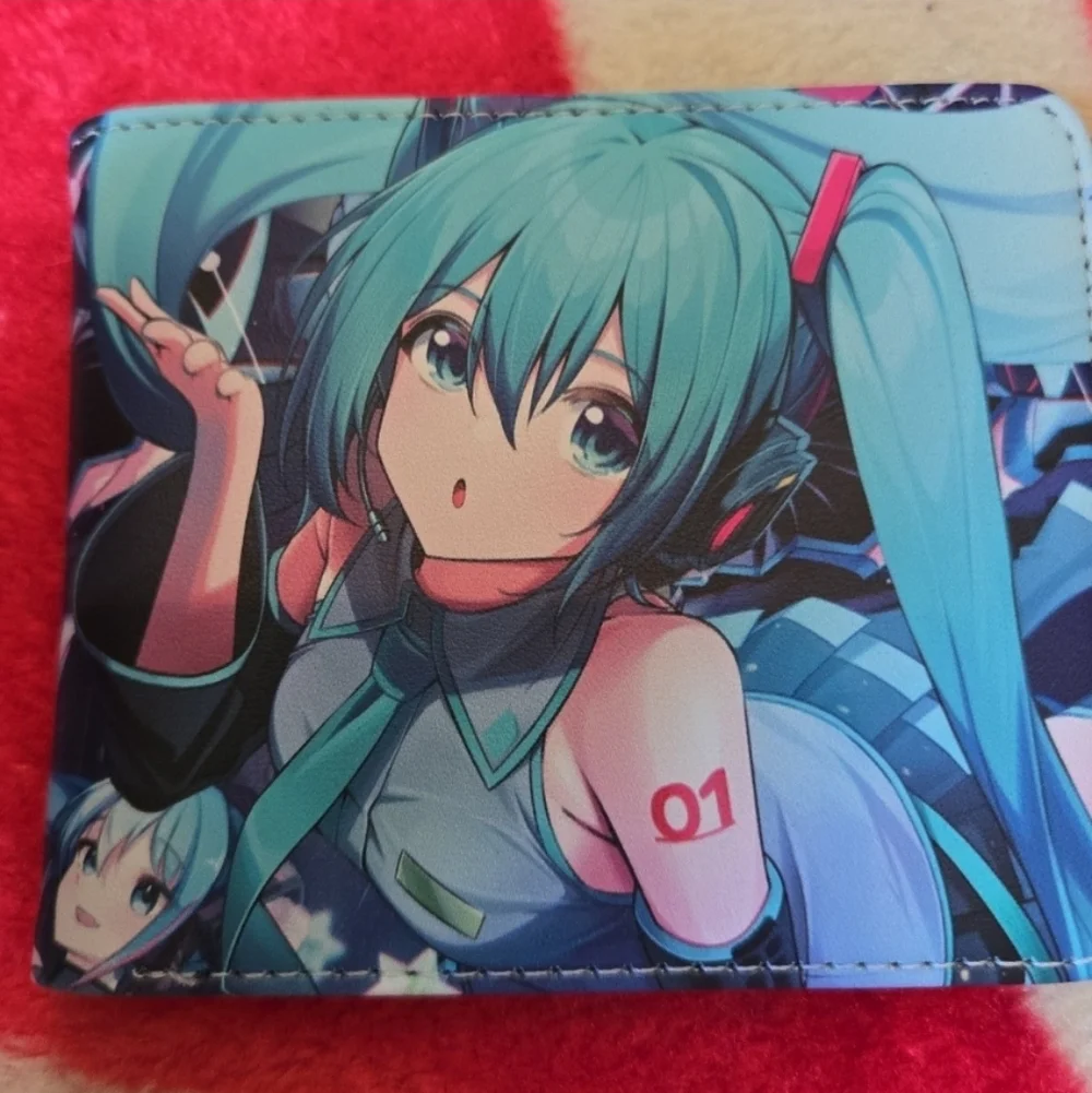 New hatsune miku anime manga leather wallet